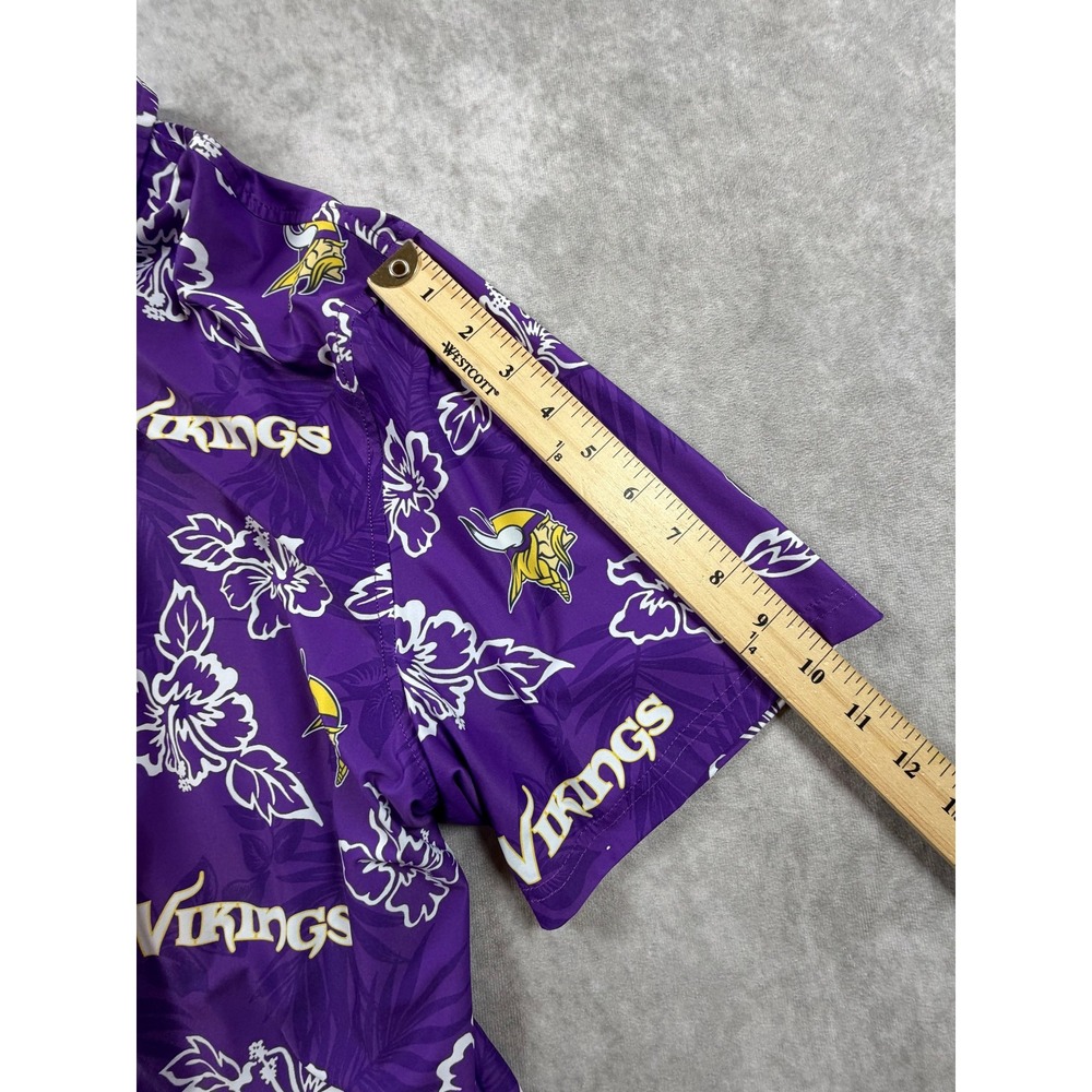 Reyn Spooner Minnesota Vikings Mens Large Polo Shirt Purple Pua Performance NFL - Picture 9 of 9